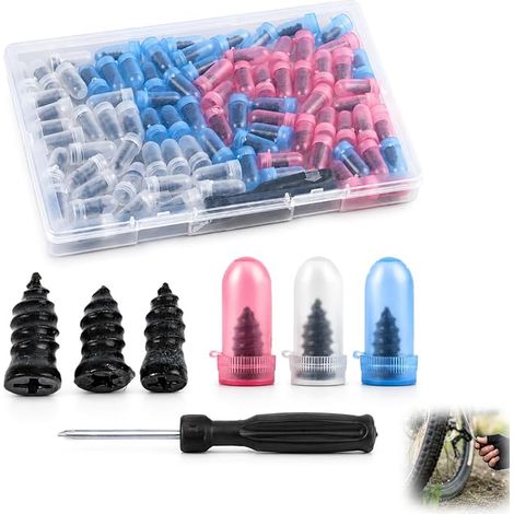 Kit de Réparation de Pneus Voiture - Kit Anti-Crevaison pour Auto Moto Camion Tracteur - Réparation des Pneus en Cas d'urgence (1/5)