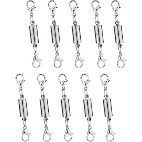 Fermoir Magnétique - Homard Bilatéral 4,6 cm - Pour Colliers Bracelets Bijoux - Lot de 10 (1/5)