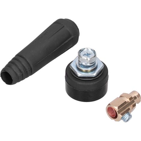 Schnellverbinderstecker, 2 Stück, für Schweißkabel, Elektrowerkzeuge, DJK 10-25, schwarz (1/5)