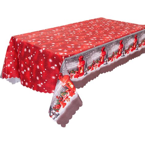 Bedruckte Tischdecke für Weihnachten, Feiertage und Winter, Stil 3, exquisite Weihnachtsdekorationen