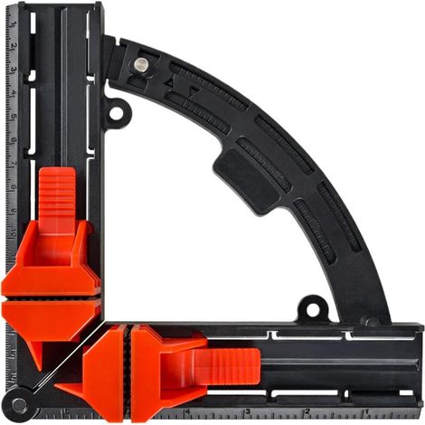 Mehrwinkel-Positionierwinkel schwarz, 17,8x17,8 cm verstellbar 30°-90°, stabiler Befestigungsrahmen für Regal- und Schrankmontage