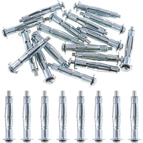 M4 x 52 Pince Cheville Molly Moly Placo a Metalique (Pack de 25) Expansion pour Placoplâtre Gypsum Gips - Zinc passivé pour corrosion résistance (52mm de Long) M4x52 (1/4)