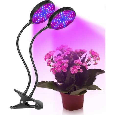 LED Grow Light Full Spectrum White Light 4/8/12H Timer 5 High Brightness Clip-on Grow Light for Indoor Plant Semis Sunlike Réglable Col de Cygne Plante 1pc, Noir (285100mm) (1/2)