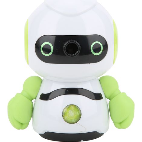 Taille-crayon manuel vert forme robot ABS plastique fournitures scolaires pour enfants (1/5)