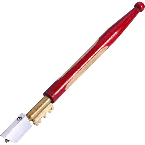 Beyamis Coupe-verre portable de qualité supérieure à pointe diamantée, outil de découpe artistique pour verre de 2 à 25 mm d'épaisseur. (1/5)