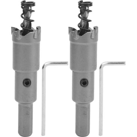 Kit de 2 scies cloches en carbure pour la découpe de tôles épaisses métalliques (φ18 mm) - Fournitures industrielles
