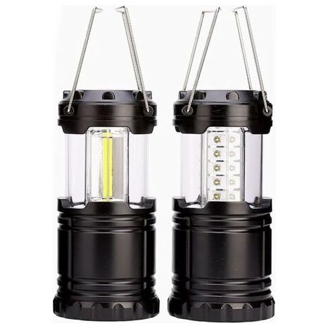 Éclairage De Secours 2 Pièces Pliable Lanternes Extérieures Portatives Etanche Lampe De Pêche Pliables Eclairage De Secours Lampe Camping Alimenté Par Pile Pour Camping Faire De La Pêche Aventure (1/5)