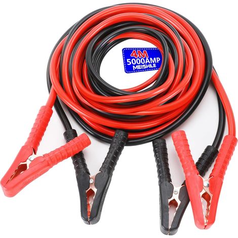 2 X 5M Cable De Demarrage Voiture, 3000A Câbles De Démarrage, Cable Batterie Voiture, Cable Demarrage Voiture, Pince Batterie Voiture, Pince Voiture Batterie pour Moteurs Essence Et Diesel (1/5)
