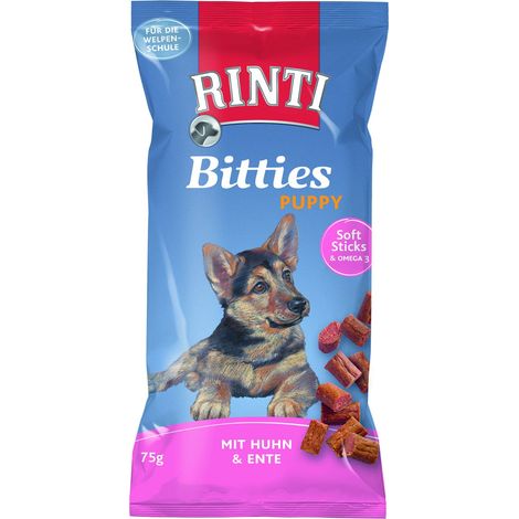 Rinti Extra Bitties Puppy Hundesnack 75 g Huhn & Ente Hundeleckerlis
