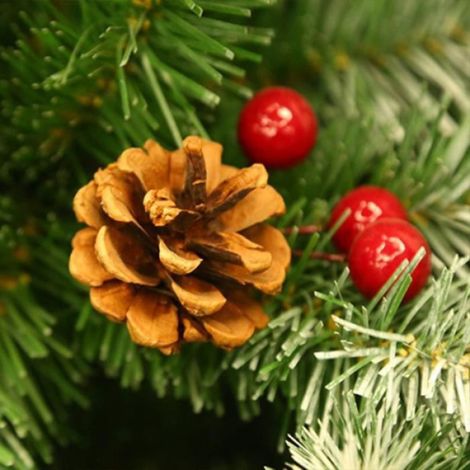 10 PCS Pommes de Pin Baies Artificielles, Pommes de Pin Naturelles et Baies,Arbre de Noël Décoration Guirlande Artisanat-A (1/4)