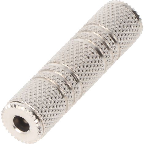 Kopfhörer-Adapter, AUX-Klinke 3,5 mm, Buchse zu Buchse, Metallausführung, 1x 3,5-mm-Klinkenbuchse (3-polig, stereo)  1x 3,5-mm-Klinkenbuchse (3-polig, stereo). Anschluss, Typ Klinke 3,5 mm Buchse (3-P (1/5)