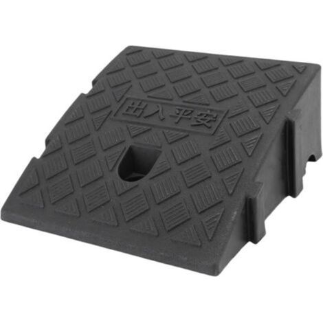 Rampe de bordure avec boucle latérale 9,84 x 10,63 4,33 pouces Capacité de poids de 2 200 lb Rampes d'allée en PVC pour quai de chargement Trottoir Voiture Scooter Vélo Moto (1/5)