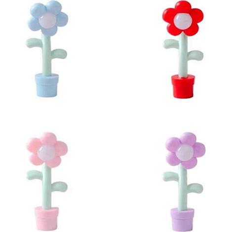Lampe de chevet miniature sur pied en forme de fleur (1/5)