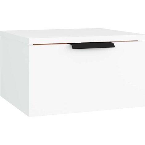 Maison Exclusive - Mesita de noche de pared blanco 34x30x20 cm (1/5)