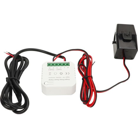 Compteur d'énergie intelligent Wi-Fi 90-250 V CA avec application de surveillance en temps réel et enregistrement de la consommation électrique (compteur kWh). (1/5)