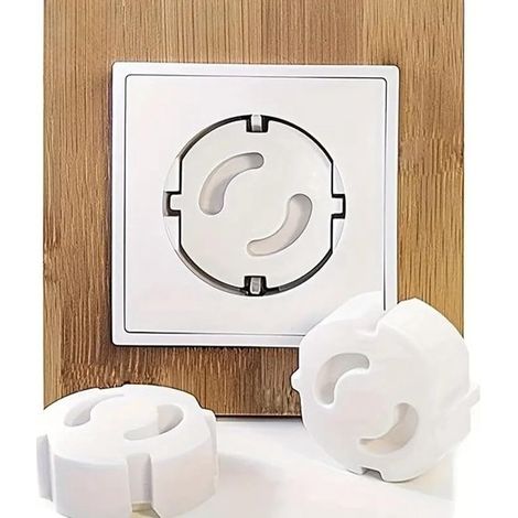Set di 15 copriprese di sicurezza in materiale ABS, per prese conformi agli standard europei, facili da rimuovere e installare. (1/5)