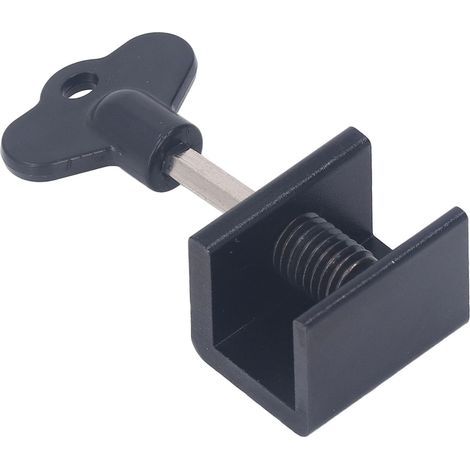 Kit de serrures de fenêtre à trou unique, avec clé à clé, Kit de serrure coulissante verticale et horizontale réglable, noir, 10 ensembles (1/5)