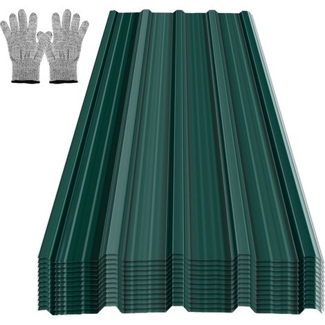 TolleTour 36 paneles de techo 129x46 cm antracita galvanizados para pared carport y caseta