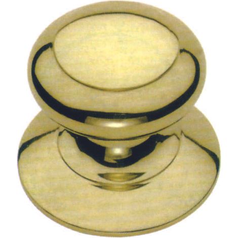 Pomolo modello spagna per portoncino in ottone lucido - ø mm.72 - base mm.84