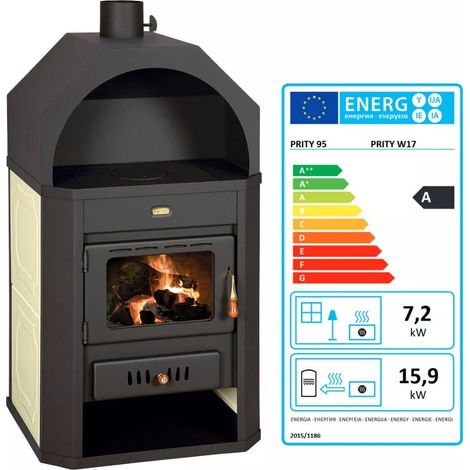 Estufa de leña Caldera Integral Chimenea Prity W17 (1/5)