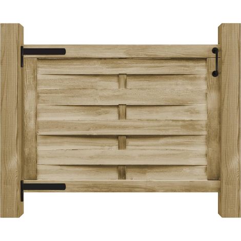 Portillon de jardin Bois de pin imprégné 100x75 cm Vert (1/4)