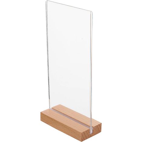 Présentoirs à menus de restaurant (4 jeux) - Présentoirs en acrylique et en bois (1/5)