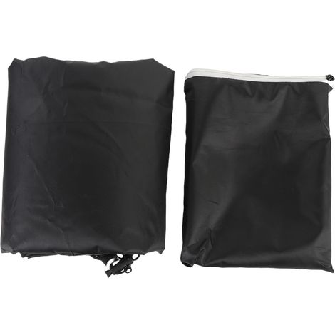 Housse fourre-tout IBC avec fermeture éclair, tissu Oxford 420D, protection extérieure pour réservoir d'eau, coupe-vent, noir, 120x100x116cm / 47.2x39.4x45.7in