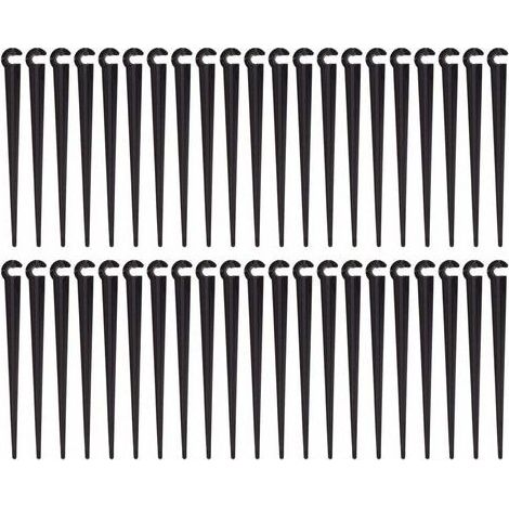 Piquets de Support de Tuyau d'irrigation Support Piquet de Tube Irrigation Goutte à Goutte Plastique Outil de Jardinage,Paquet de 100 (1/5)