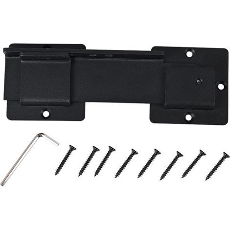 Loquet de portail basculant de 5,5 pouces avec 3 trous, robuste en acier au carbone pour clôture extérieure en bois, double loquet réglable à 180° pour portail battant coulissant, port (1/4)
