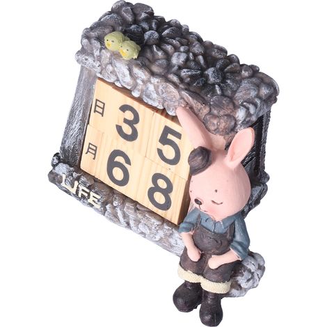 Calendrier décoratif innovant en forme de cabane de lapins, idéal pour meuble TV, mariage, bureau ou autre. (1/5)