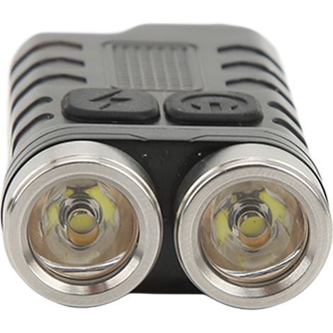 Mini-Taschenlampe, 900 Lumen, USB-aufladbar, kleine Taschenlampe, geeignet für Camping und Outdoor-Aktivitäten (schwarz). (1/4)