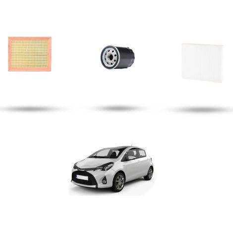 Kit tagliando 3 filtri compatibile con Toyota Yaris III (XP13) 1.5 Hybrid 74kw Dal 2012 (1/4)