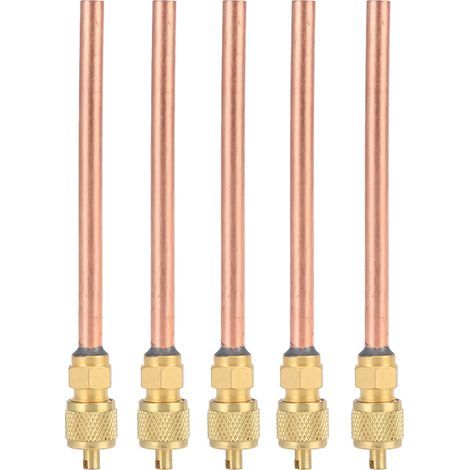 Eujgoov Valve d'échec du Réfrigérateur de Réfrigérateur en Cuivre de 5pcs, Clapet Anti-vapeur à Contre-soupape de Remplissage de Climatiseur - Installation et Démontage Faciles (1/5)