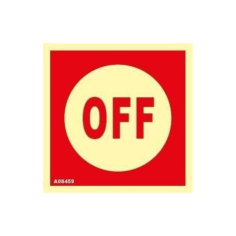 Señal de seguridad OFF PVC 105 x 105 mm Clase A Paro A08459 SEKURECO (1/2)