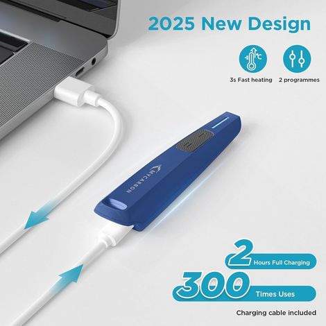 Appareil Rechargeable pour Soulager la Piqûre d’Insectes, Stylo Traitement Piqûre Moustique, Anti-démangeaison, sans Produit Chimique, pour Les Activités en Plein Air, Voyage, Bleu Foncé (1/4)