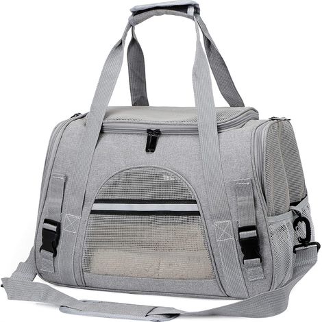 Bolsa transportadora para gatos, bolsa transportadora para perros transpirable y plegable, jaula transportadora para gatos con correa ajustable para el hombro, jaula transportadora para gatos con colc (1/5)