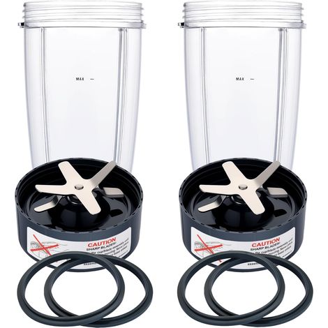 Bol mélangeur et lames améliorés pour Nutribullet 600w/900w, accessoires pour mixeur (ensemble de 8 pièces) (1/5)