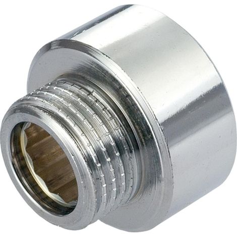 Conector reductor de latón cromado de 3/4" x 1/2" hembra/macho (1/2)