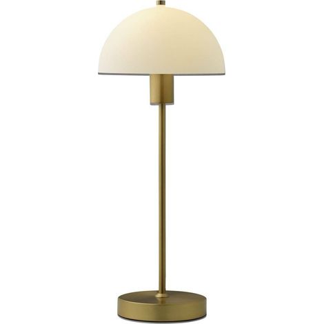 Herstal Vienda - 1 lampe de table en verre blanc, laiton, E14 (1/2)