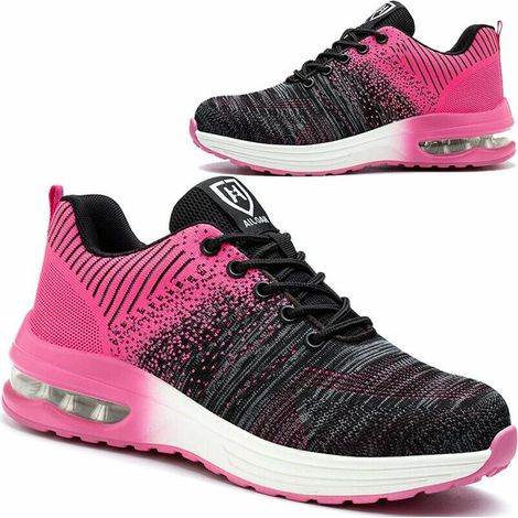 Chaussures de sécurité légères et respirantes – Embout en acier 220J – Semelle antidérapante – Taille 37 – Pour chantiers et randonnées (1/5)