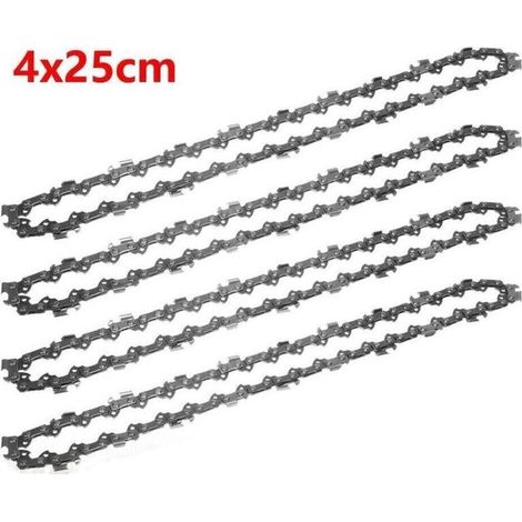Chaîne de tronçonneuse 25 cm 40 maillons 3/8" LP 1,1 mm – Lot de 4 unités compatibles AS1925Z DUC254Z (1/4)