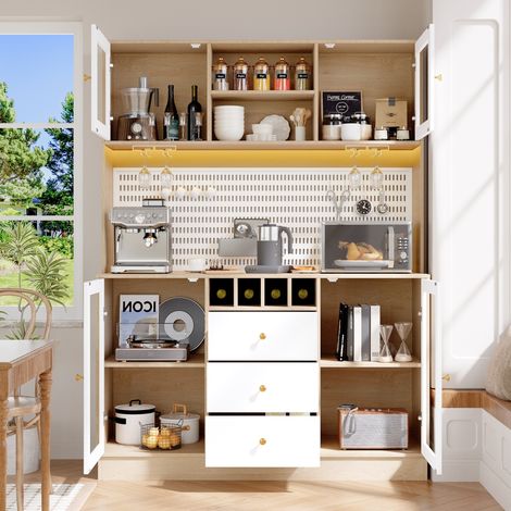 mobile contenitore 140x40x185 cm con LED bianco OKMYHOME (1/5)