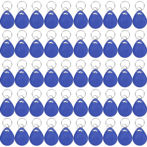 50 badges RFID réinscriptibles 125kHz pour contrôle d'accès, ascenseur, parking - étiquettes porte-clés universelles (1/5)