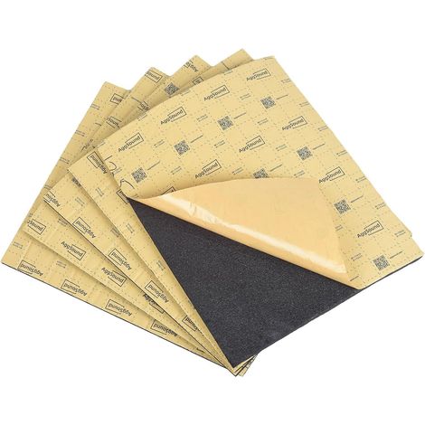 13 pièces panneaux isolants découpés, 10mm 40×33cm Matelas d'isolation auto auto-adhésif Matériau d'isolation acoustique Matériau d'isolation thermique (1,67 m²) (1/5)