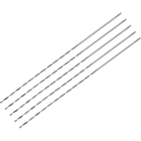 5 Pcs 1mm Mini Micro Forets Hélicoïdaux Haute Vitesse Acier Droit Tige Extra Long Perceuse Pointe 80mm pour Aluminium Alliage (1/5)