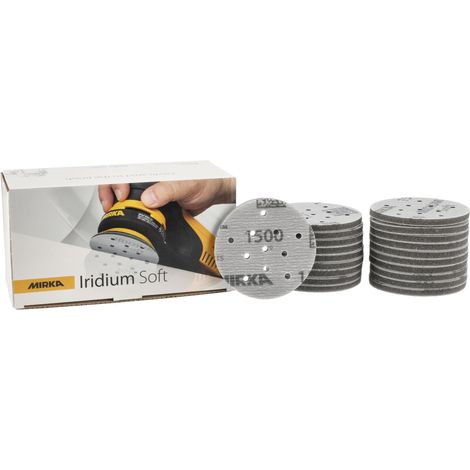 Disques abrasifs Ø 77 mm/Grain P1500 / autoagrippant Multifit / 20 pièces/Abrasifs à base de mousse pour un ponçage à sec précis, ponçage de vernis, finition (1/5)