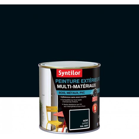 SYNTILOR Peinture multimatériau extérieur SYNTILOR noir satiné 0.5 l (1/5)