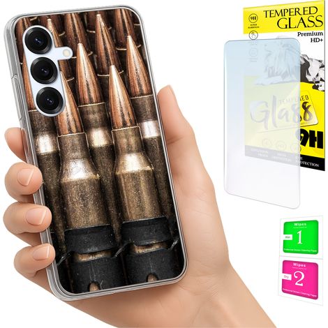 Custodia per Samsung Galaxy S25 FE, cover fotografica, cover posteriore + vetro 9H (1/5)
