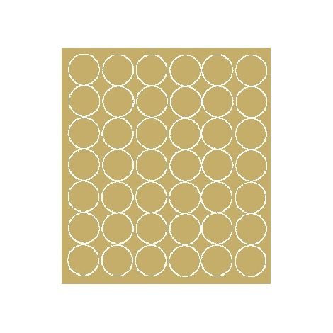Pegatinas circulares de 3 cm, pegatinas circulares con puntos, 42 piezas, acabado dorado brillante.