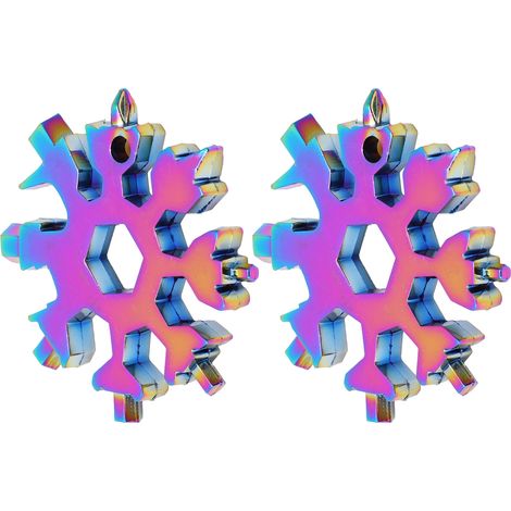 Lot de 2 clés à neige en acier à haute teneur en carbone, outil multifonctionnel coloré (1/5)